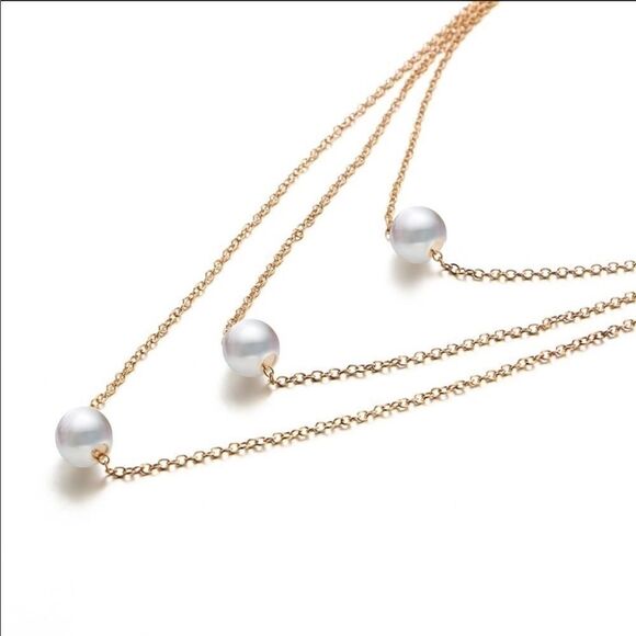Multilayer Pearl Necklace Chic Versatile - Picture 7 of 10